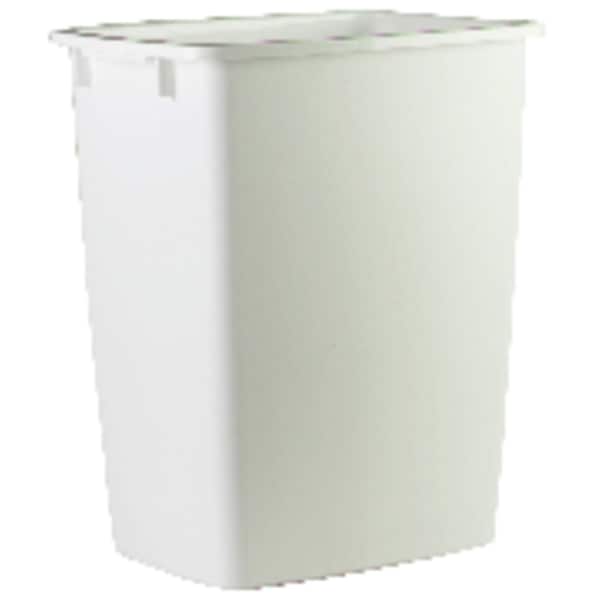 Rubbermaid 9 gal White Plastic Open Top Trash Can 2806TPWHT Zoro